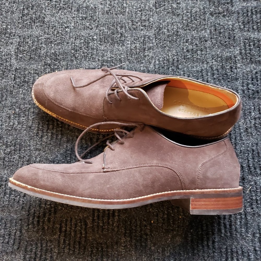 Cole Haan Men's Brown Suede Oxford Shoes - Size 8 - Picture 2 of 5